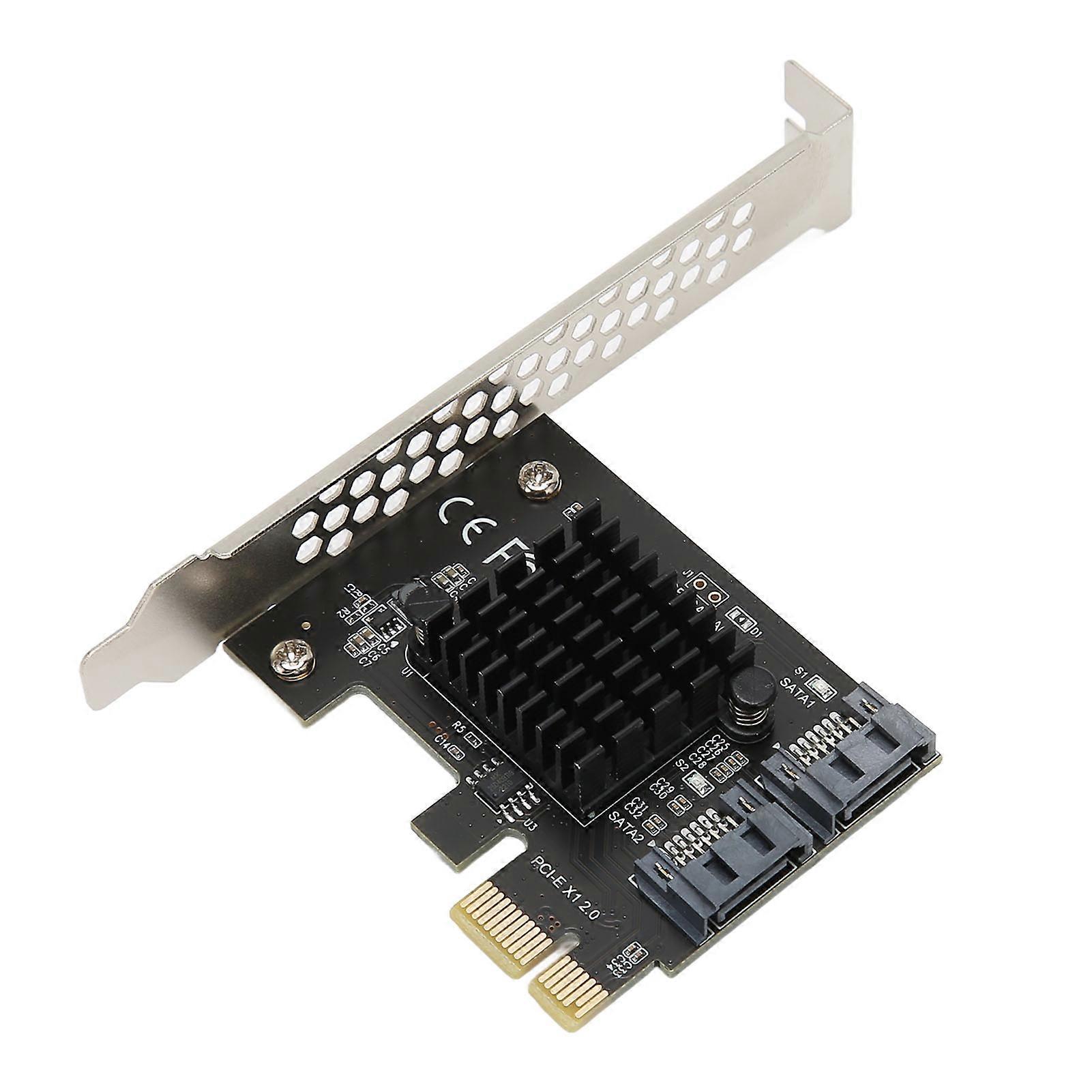 PCIe to SATA 3.0 Expansion Card 6Gbps Transmission Stable Plug and Play PCIe SATA 3.0 Controller Card for Desktop