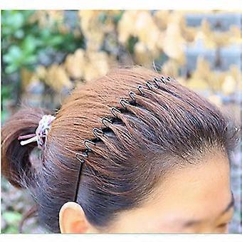 Fascia per capelli da uomo | 8 pezzi di cerchietto ondulato di piume – Fasce per capelli in metallo per uomo, accessori per acconciatura capelli neri unisex Backlight