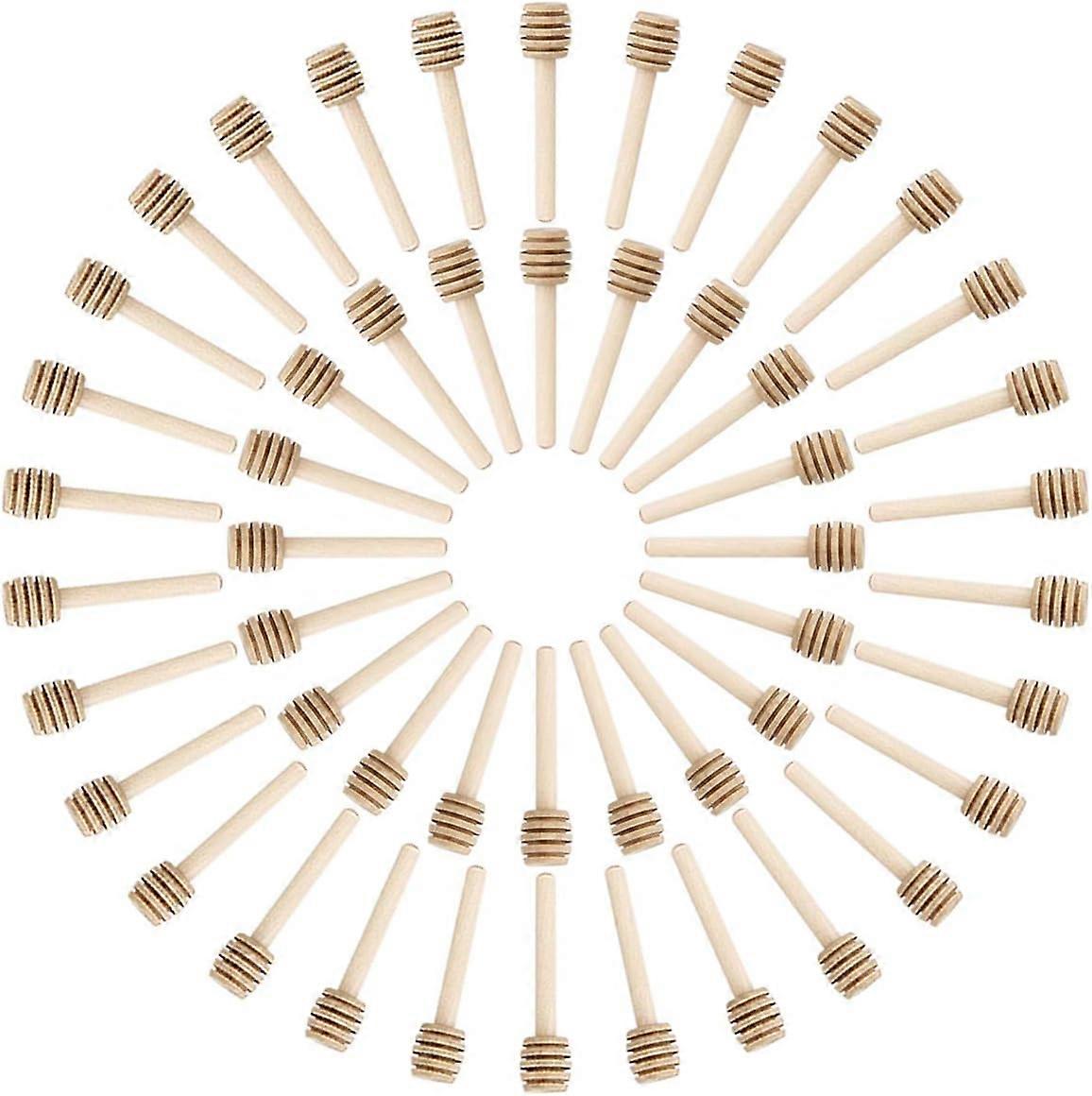 100 Pcs Wooden Honey Sticks, 8cm Honey Dipper Sticks, Dispense Drizzle Honey, Household Mini Honey Dippers, Honey Spoon, for Jam Honey Collecting Stir