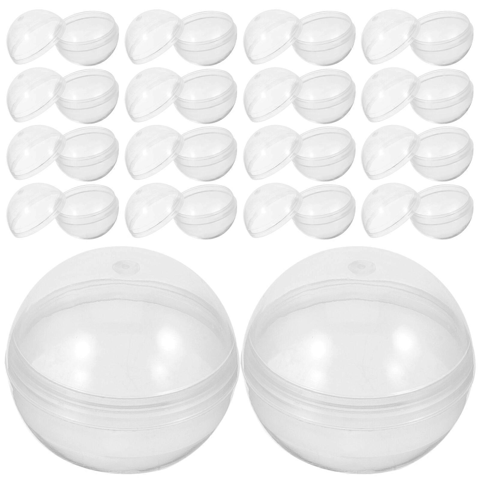 100pcs πλαστικές διαφανείς μπάλες πολλαπλών χρήσεων στριμμένες στρογγυλές μπάλες σαφείς γεμάτες μπάλες αρπαγής