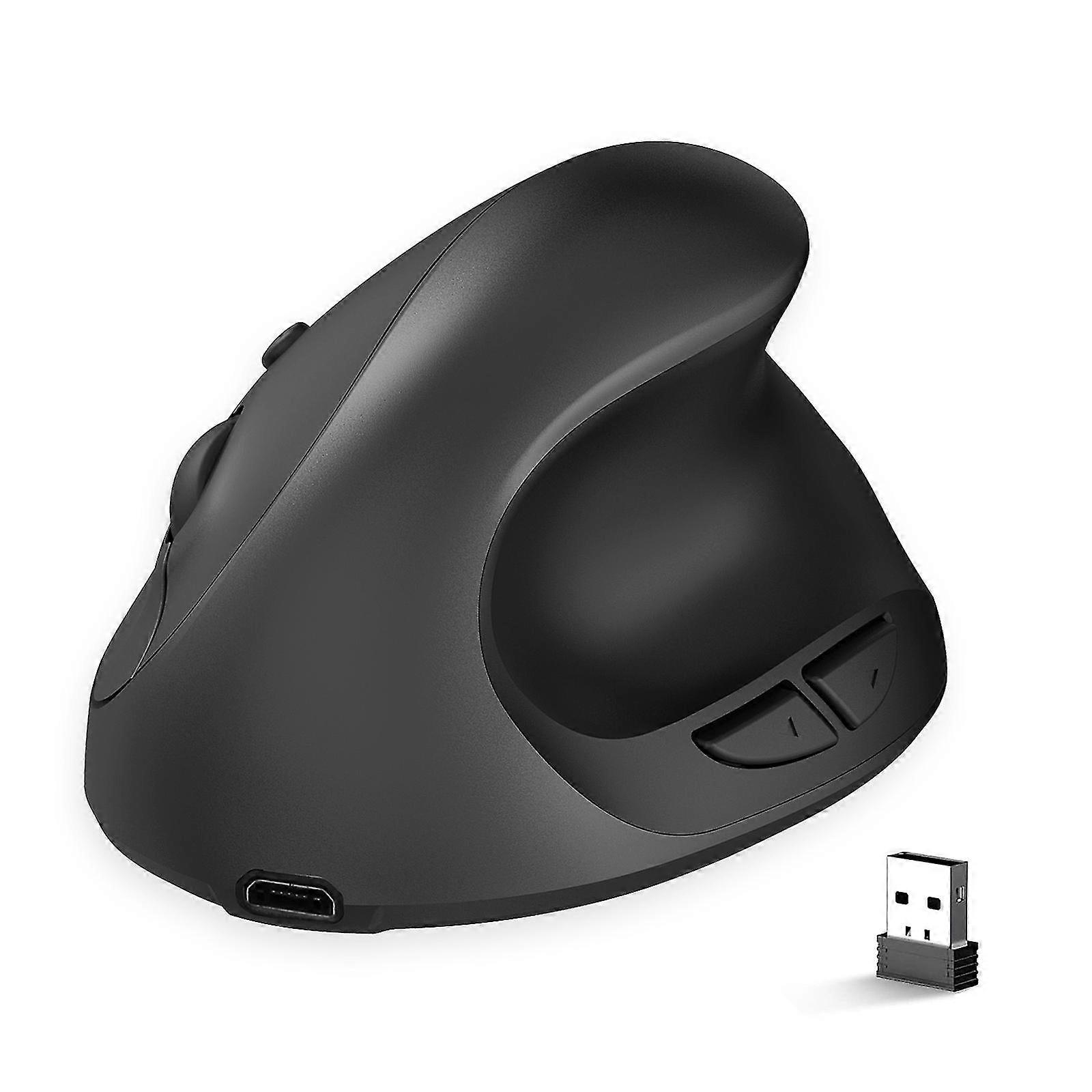 2.4g Wireless Mouse Rechargeable Vertical Ergonomic For Office Study Pc Gift