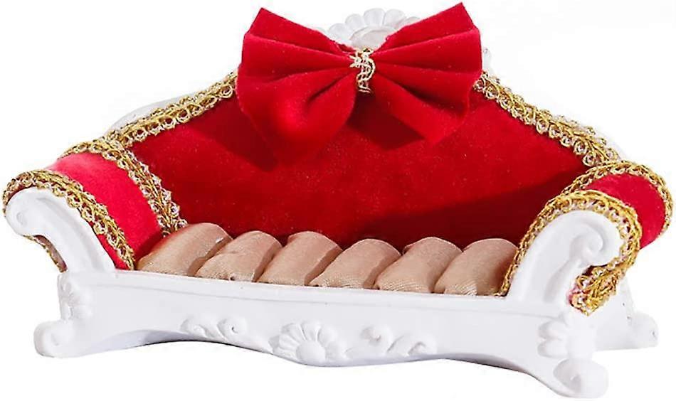 Modeschmuck Display Stand Halskette Schmuckständer Halter Display Ohrring Halskette Armband Ringe Organizer Display Stand für Mädchen Brautgeschenk (Rot