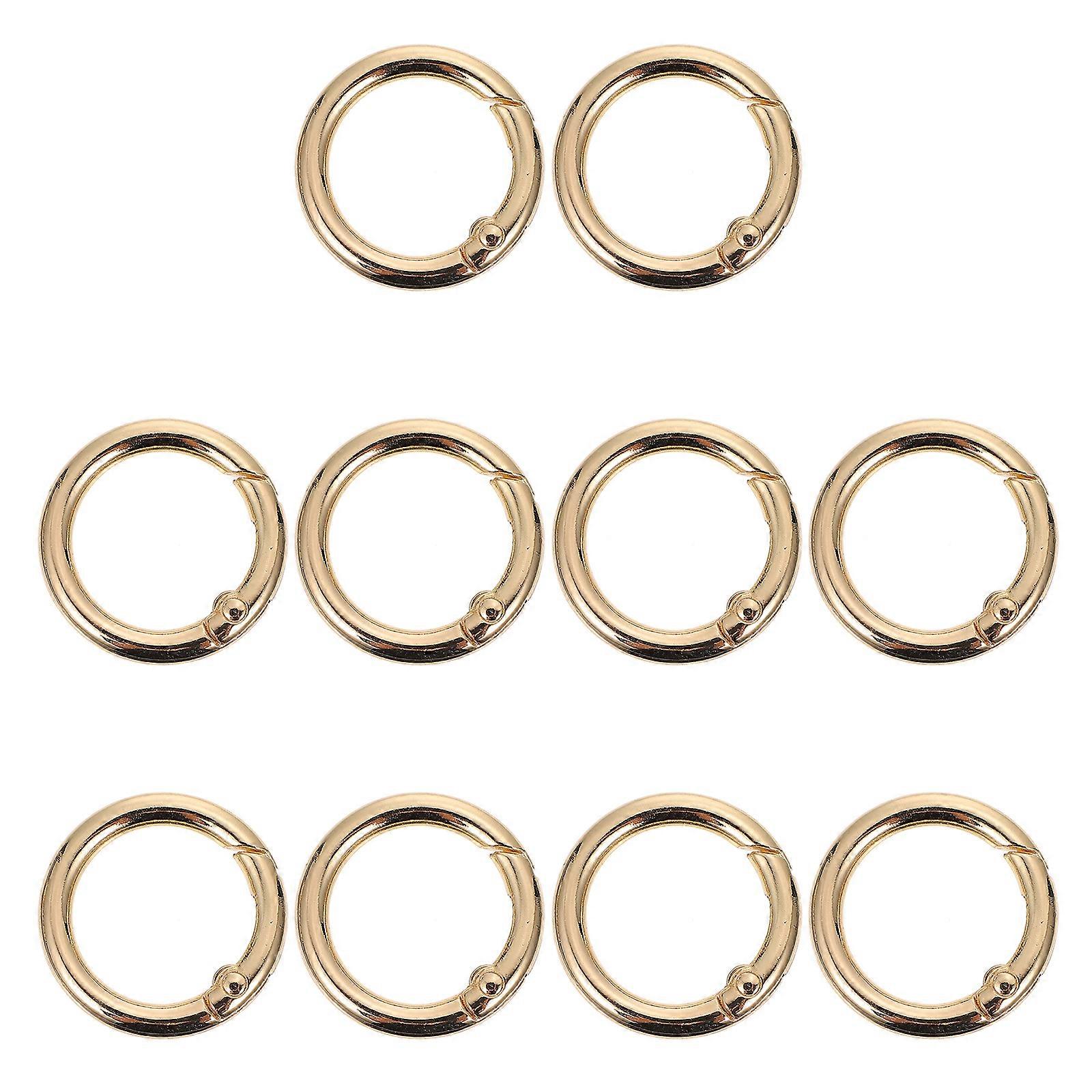 10Pcs Spring O-Ring Buckles Round Spring Snap Hooks Useful Leather Bag Buckles