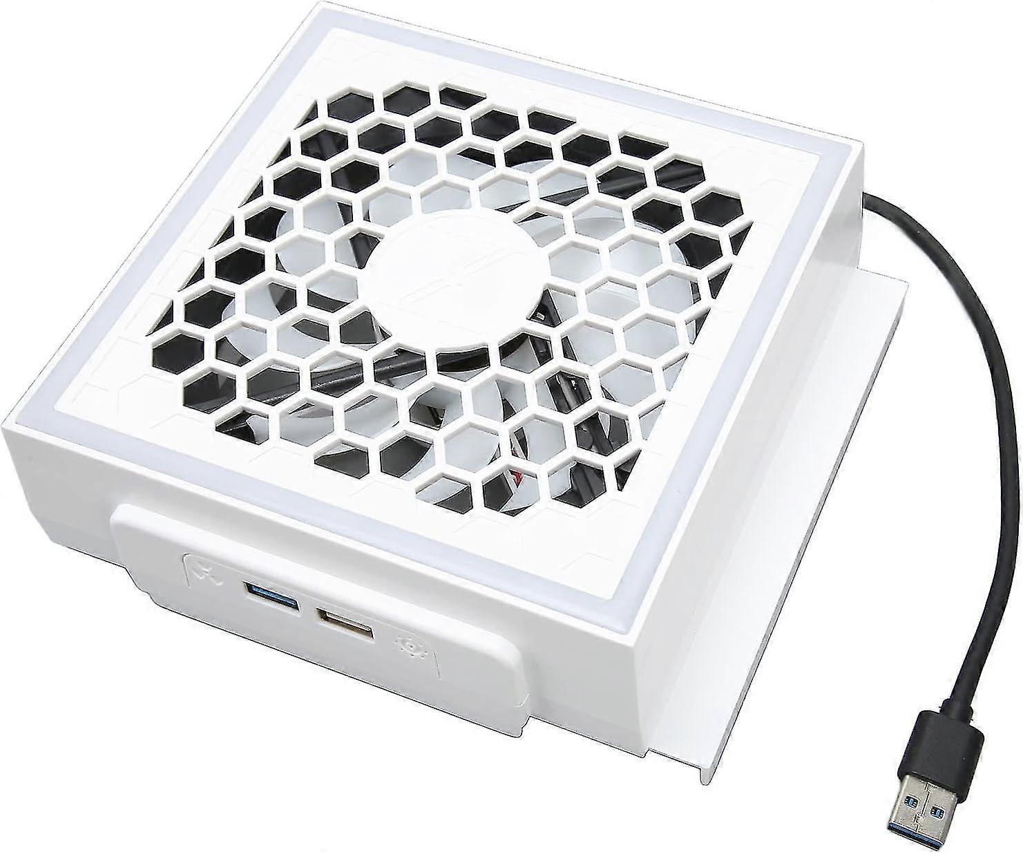 Lüfter für Xbox Series S RGB Bunter Lüfter seitlich montierter externer Lüfter mit 7 Mod