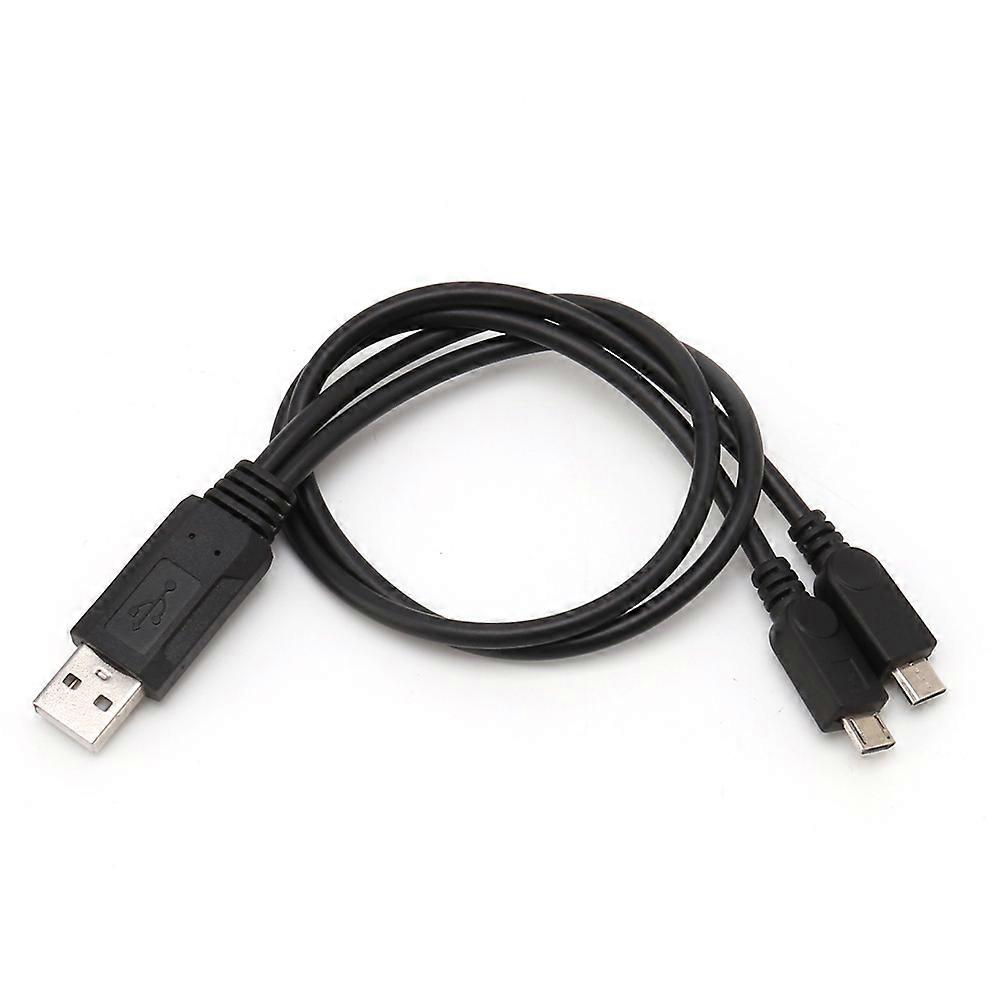 38cm přenosný USB samec univerzální micro usb dual samec y adaptér rozdělovací kabel