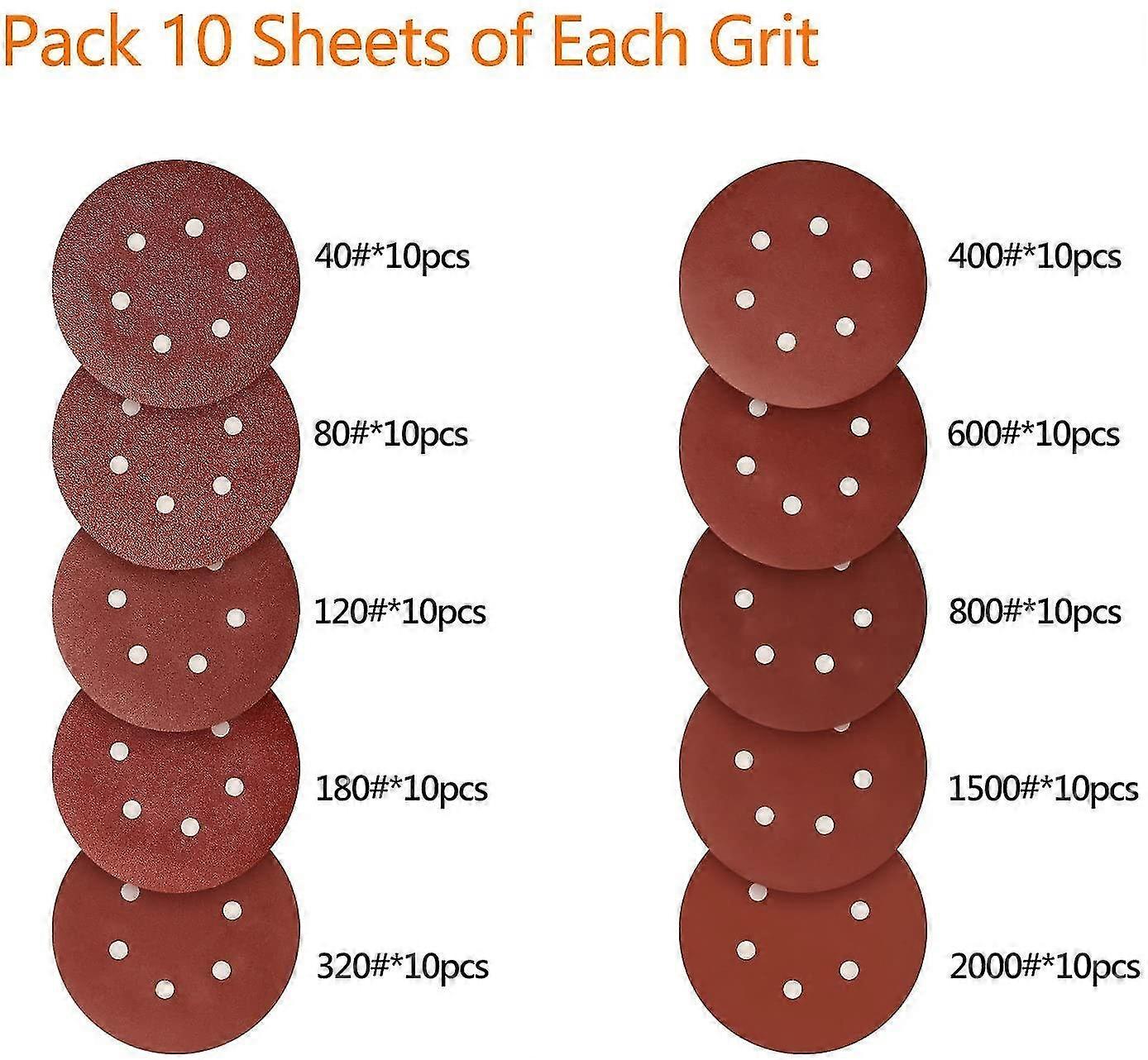 100 stycken 150 mm slipskivor slipskivor slipskivor-MXBC