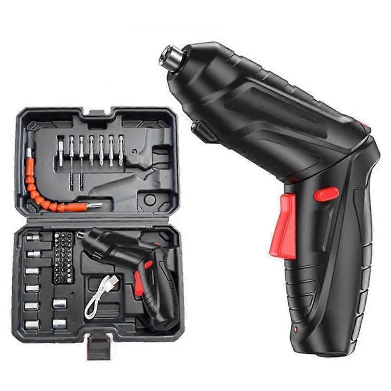 Rechargeable Mini Electric Screwdriver 90-180Rotating Handle LED Wireless Screwdriver Drill Electric Screw Driver