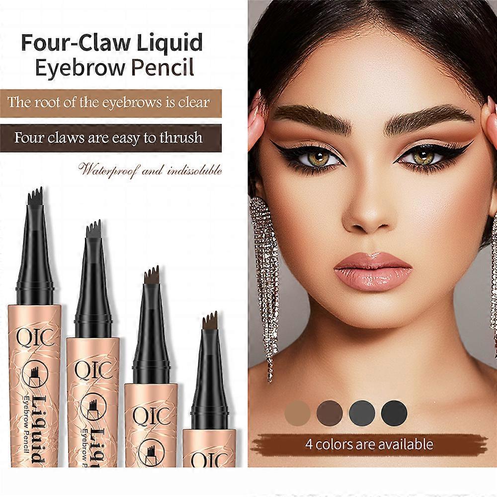 Eyebrow Microblading Pen 3D Tattoo Liquid Ink 4 Fork Brow Pencil Long Lasting Make Up