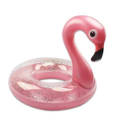 Sequine Rose Gold Flamingo Swim Ring