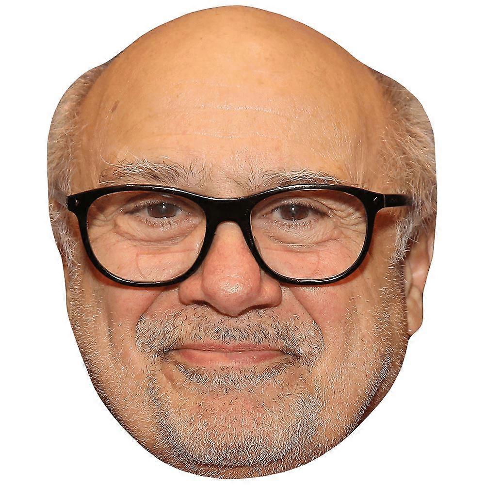 Danny DeVito (Glasses) Celebrity Mask, Flat Card Face