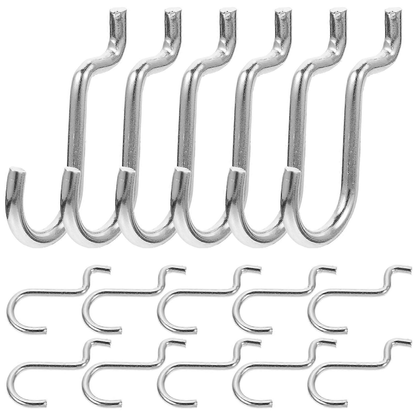 20pcs Metal Pegboard Hooks Garage Pegboard Board Hooks Shop Utility Hanging Hooks