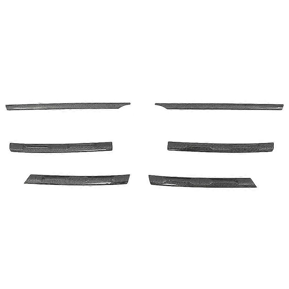 For Mk2 2016-2021 Carbon Fiber Front Bumper Mesh Center Grille Grill Moulding Strips Cover Trim