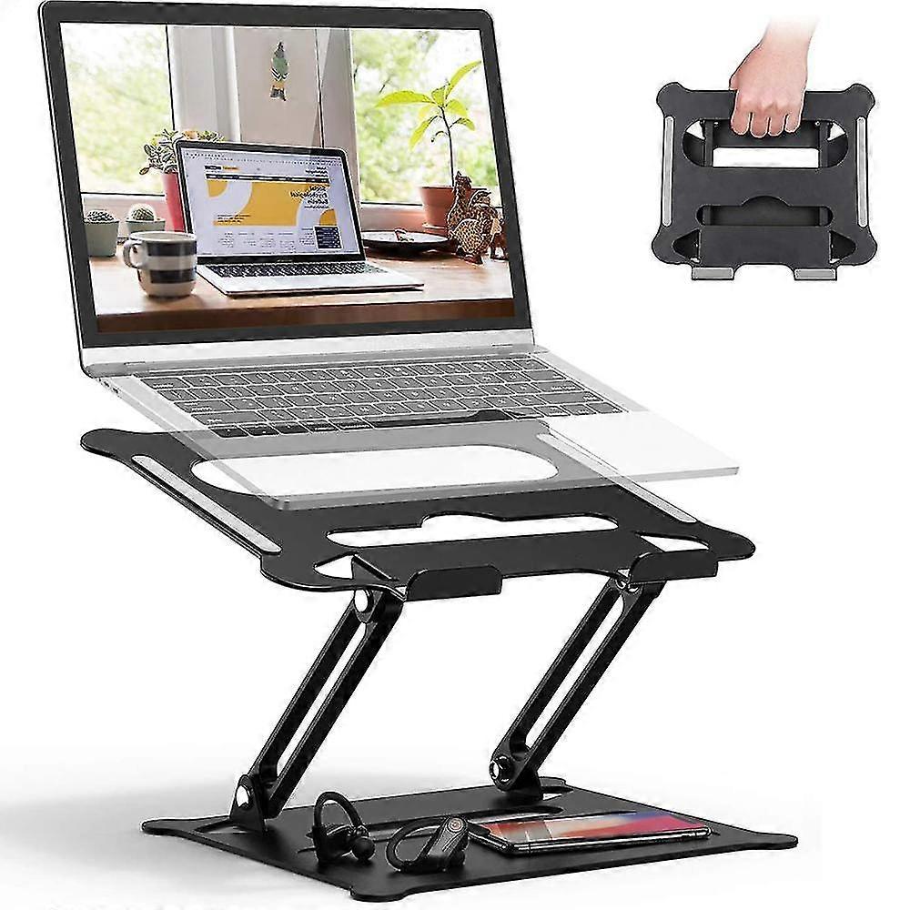 Nastavitelný stojan na notebook, ergonomický přenosný počítačový stojan s tepelným větracím otvorem pro zvýšení notebooku, kompatibilní s držákem notebooku pro vysoké zatížení