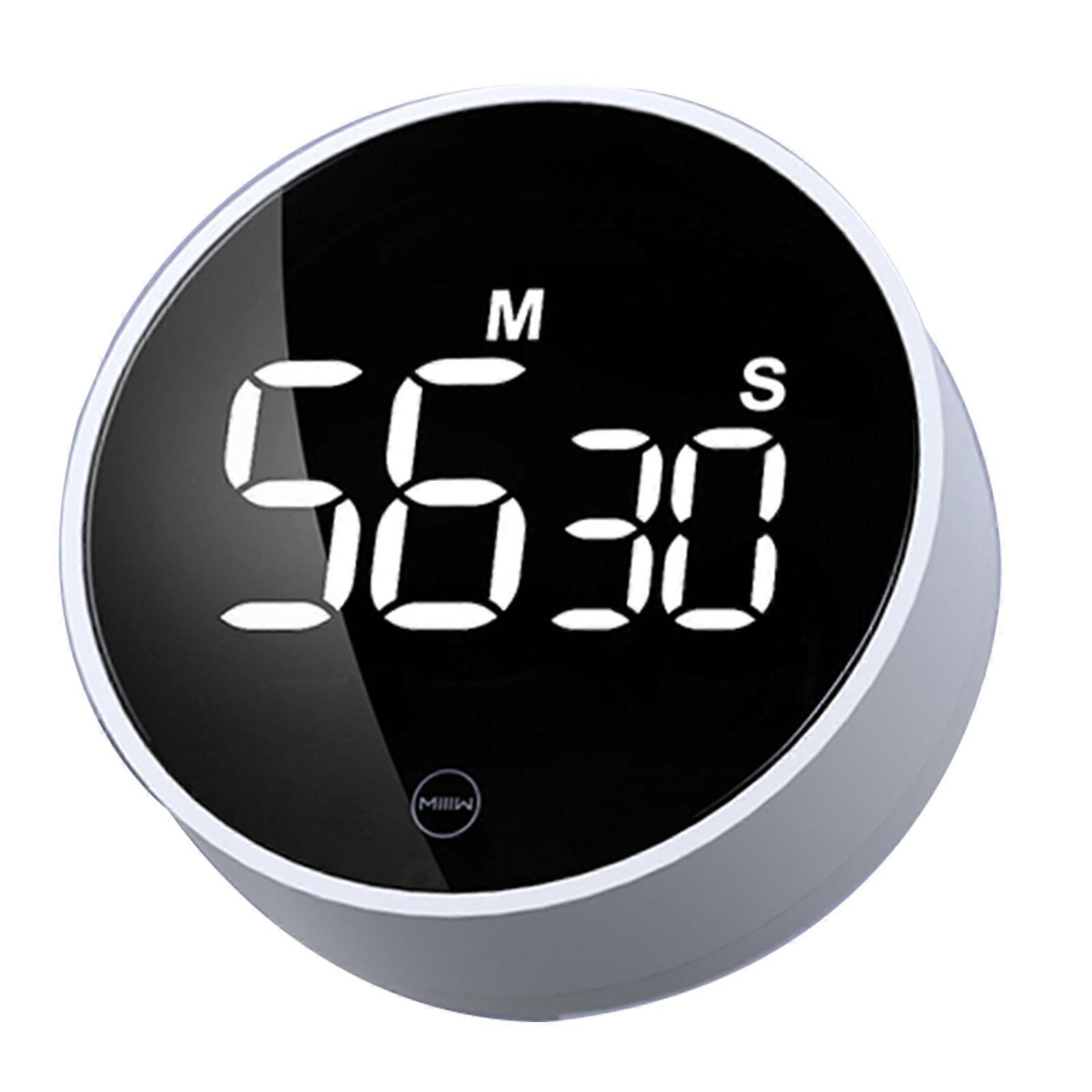 MIIIW S02 Digital Kitchen Timer LED Display Magnetic Countdown Countup Timer for Classroom Cooking Exercise Rotary Visual Timers for Kids Seniors