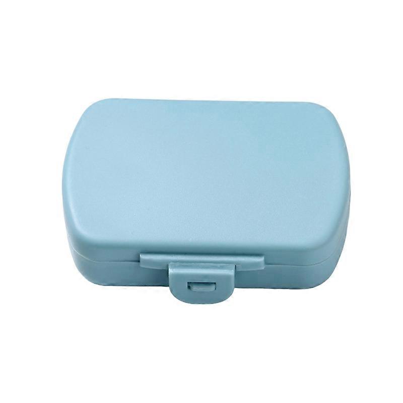 Pill Storage Box Mini High Capacity with Seal Ring Pill Holding 6 Grids Rectangular Tablets Splitter Case for Office Qinhai
