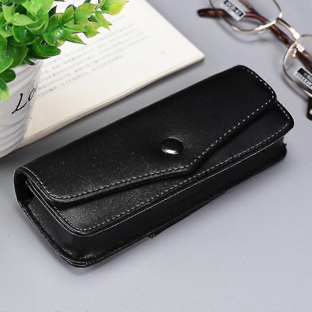 Νέα Upscale Belt Wearable Cowhide Glasses Case Men Portable Leather Reading Glasses Storage Box Phon