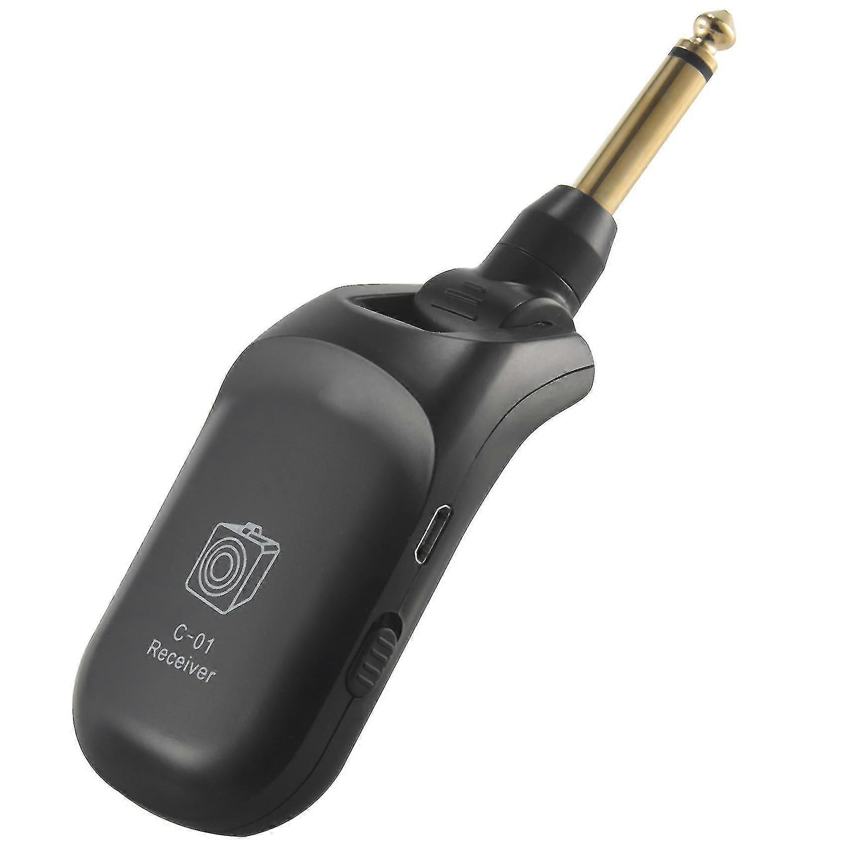 Wireless Guitar System Built-in Rechargeable 4 Channels Wireless Guitar Transmitter Receiver For El