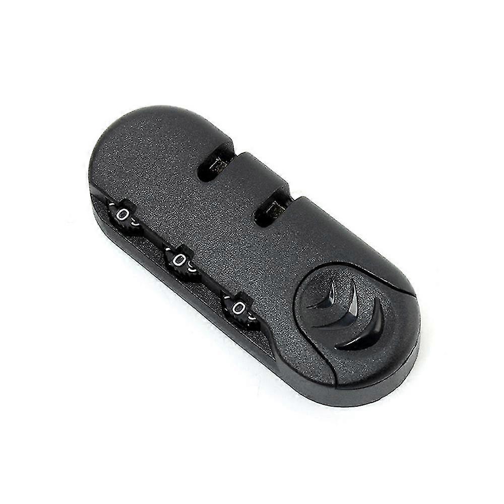 2pcs Black 3 Digit Combination Padlock For Travel Luggage Suitcase Code Lock Fixed Lock Anti-theft