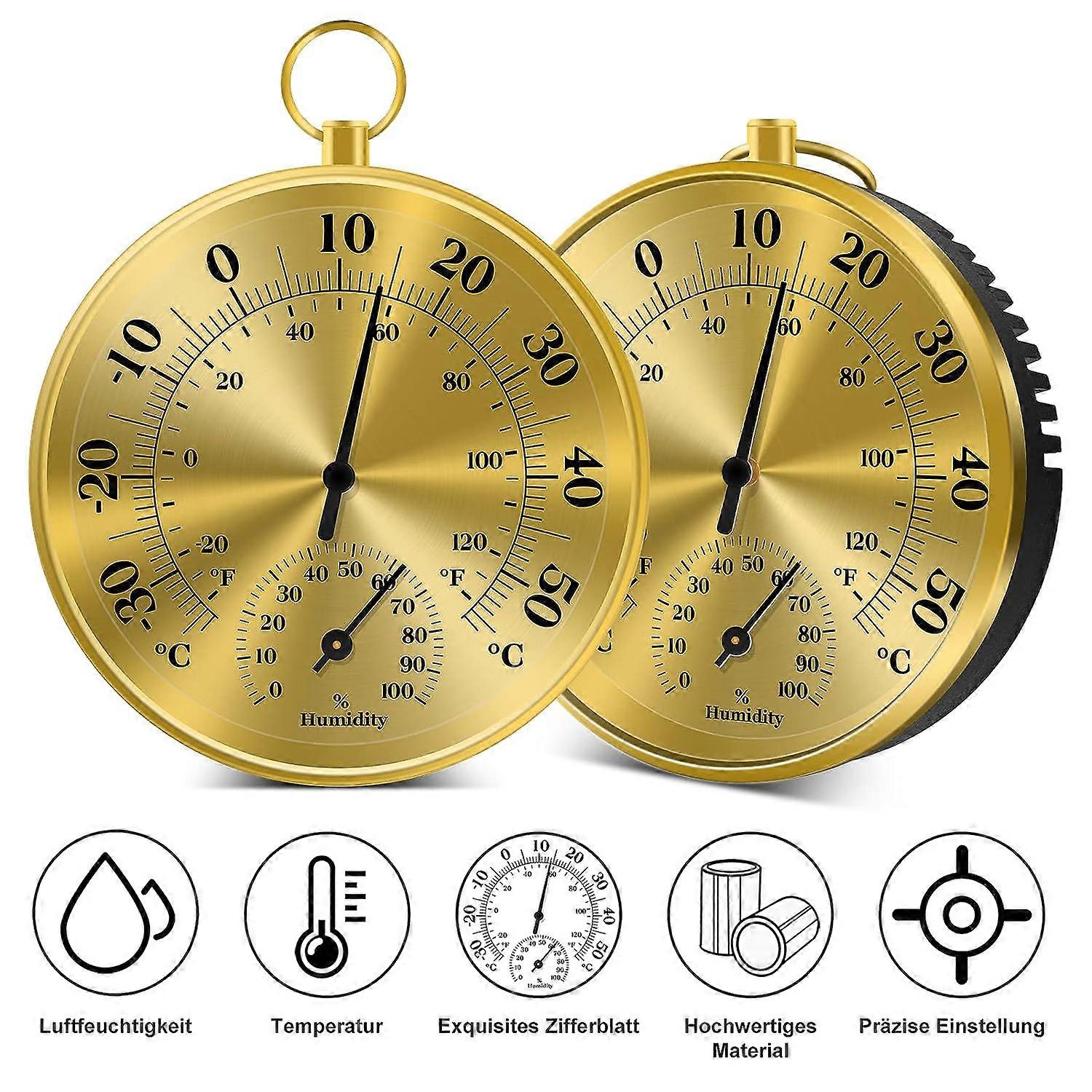 Termometr zewnętrzny - 10 cm Bezprzewodowy termometr ścienny i higrometr