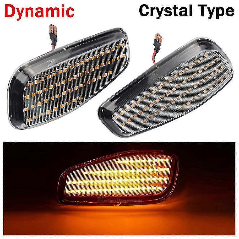 2x For Jeep Renegade BU 2014-17 Front Bumper LED Turn Signal Indicator Light Dynamic Side Marker Lamps Sequential Blinker Light