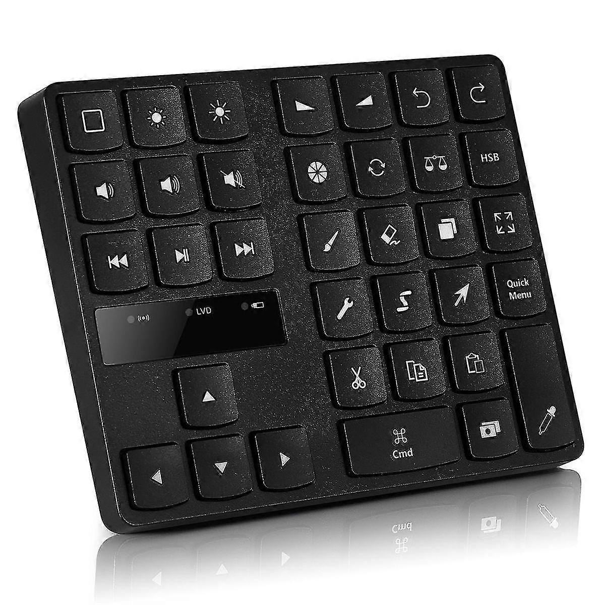 Bluetooth Drawing Keypad , 35 Keys Rechargeable Wireless Keyboard For Procreate, And Drawing Shortc