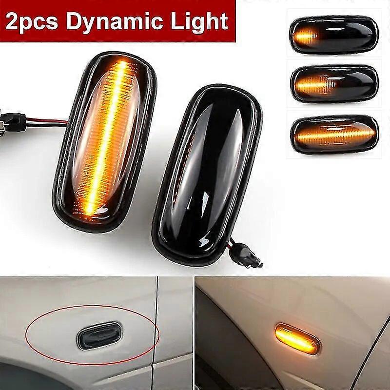 2pcs Led Side Marker Lamp Turn Signal Indicator Light For Land Rover Defender Td5 98-15 Freelander 1 02-05 Discovery 2 99-04