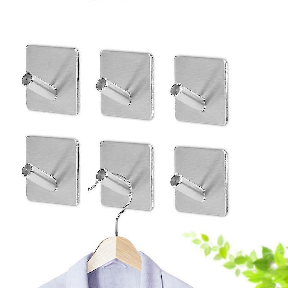 Self-adhesive Hooks 6-pack, Bathroom Hooks, Wardrobe Hooks, Kitchen Hooks, Warehouse Hooks