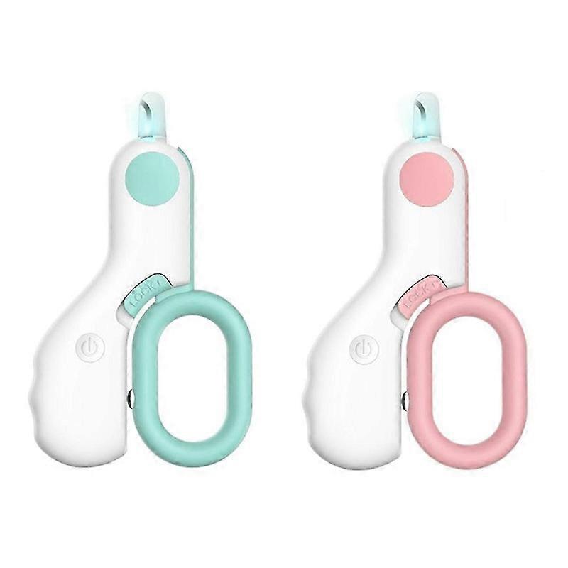 2 ADET LED Pet Tırnak Makası Kedi Tırnak Düzeltici Kedi Tırnak Makası Kapalı Kediler Için Tavşan Kitty Köpek Tırnak Makası