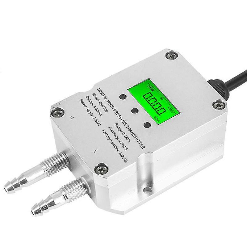 Lcd Micro Gas Wind Transmitter -100-100kpa Digital 4-20ma Rs485 Air Differential Pressure Sensor