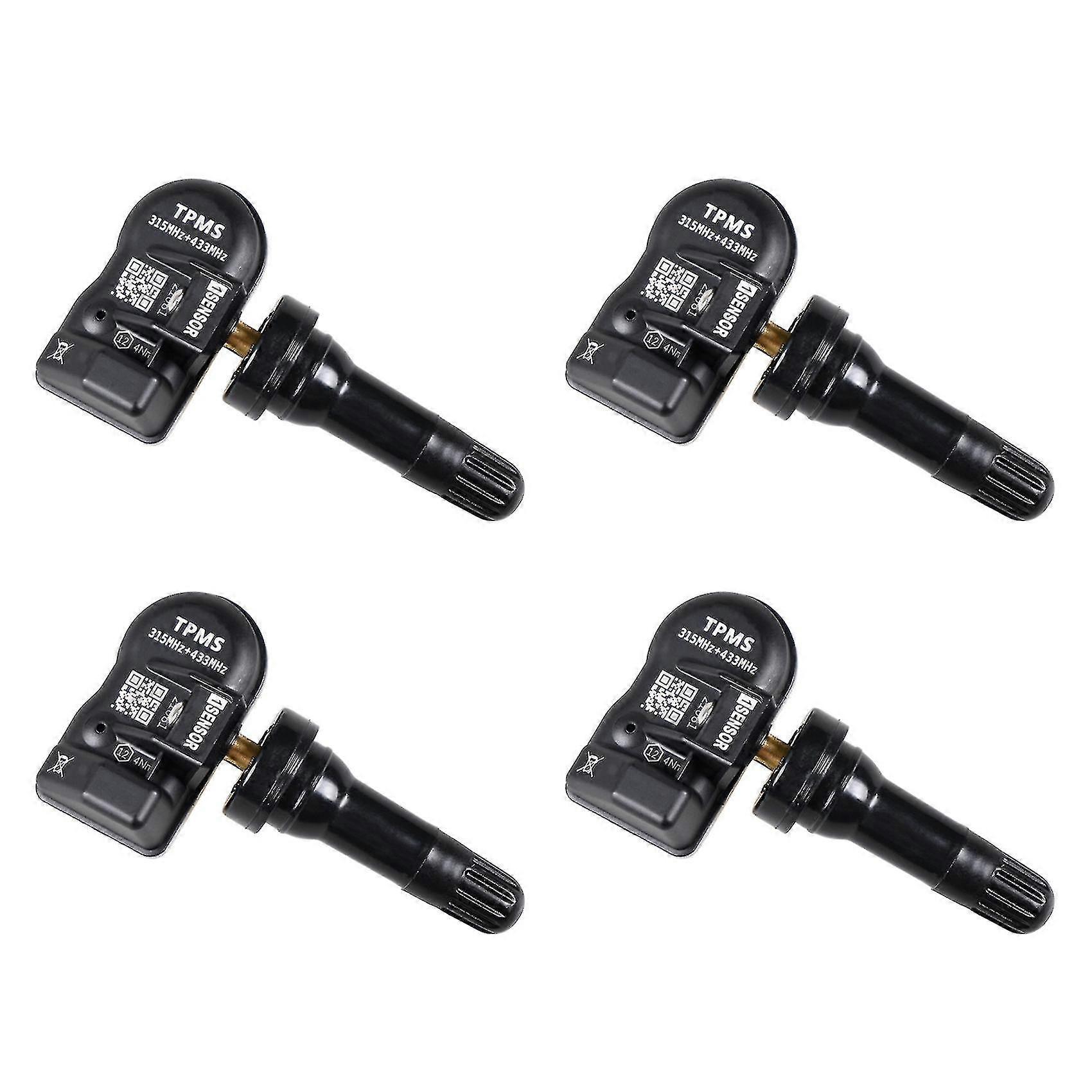 4pcs Tpms Sensor 315mhz+433mhz Sensor compatible Tire Pressure Monitoring System Universal Sensor Programm