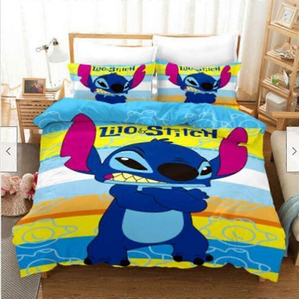 a22 Bed Sheets Lilo & Stitch  Quilt Duvet Cover Set Super  Bedding  Children3-Piece Bedding Set (1 Duvet Cover + 2 Pillow Shams) Tm22