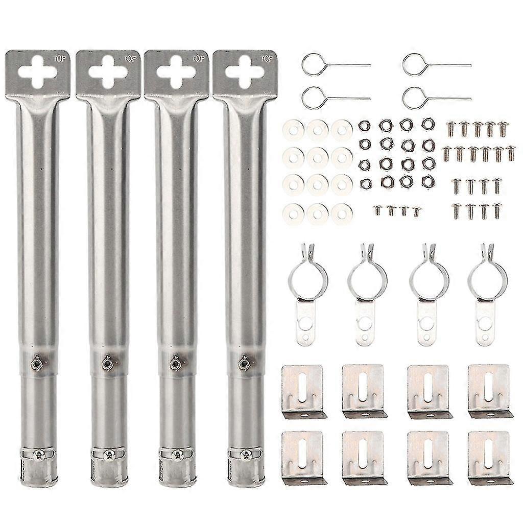 4 قطع من أنابيب الفولاذ المقاوم للصدأ، شعلات أنبوبية لشواية الشواء، شعلات أنبوبية لشواية الغاز، قطع غيار شواية S202412302771