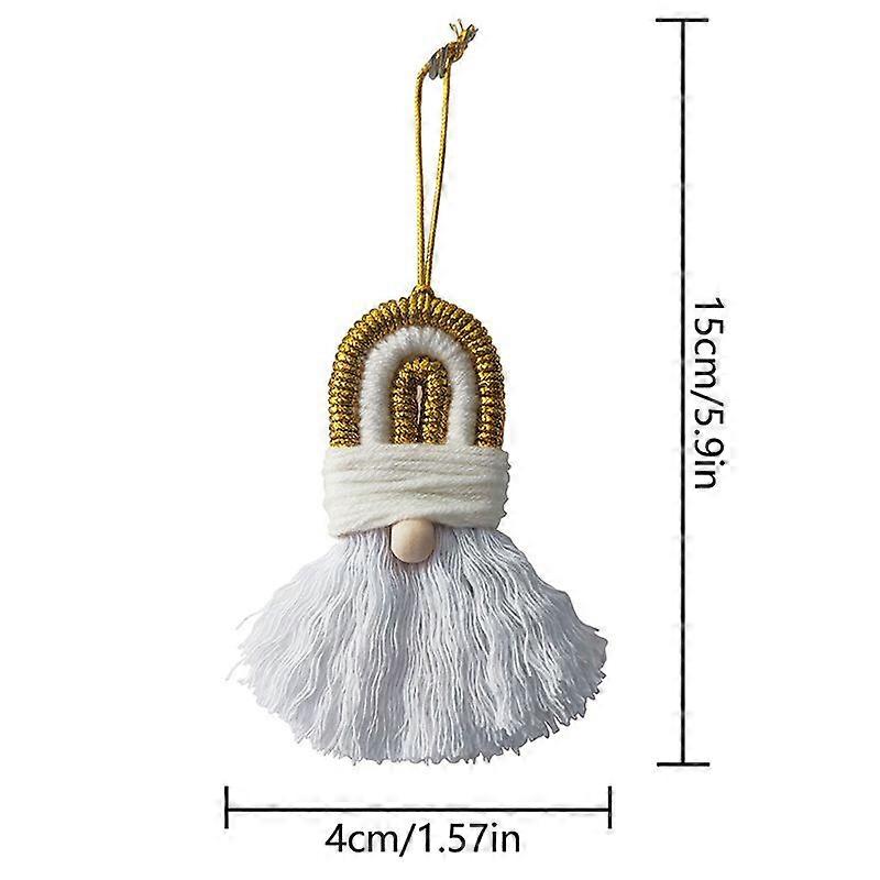 Macrame Ornamente pentru pomul de Crăciun Consumabile Mini decorațiuni țesute din bumbac lucrate manual