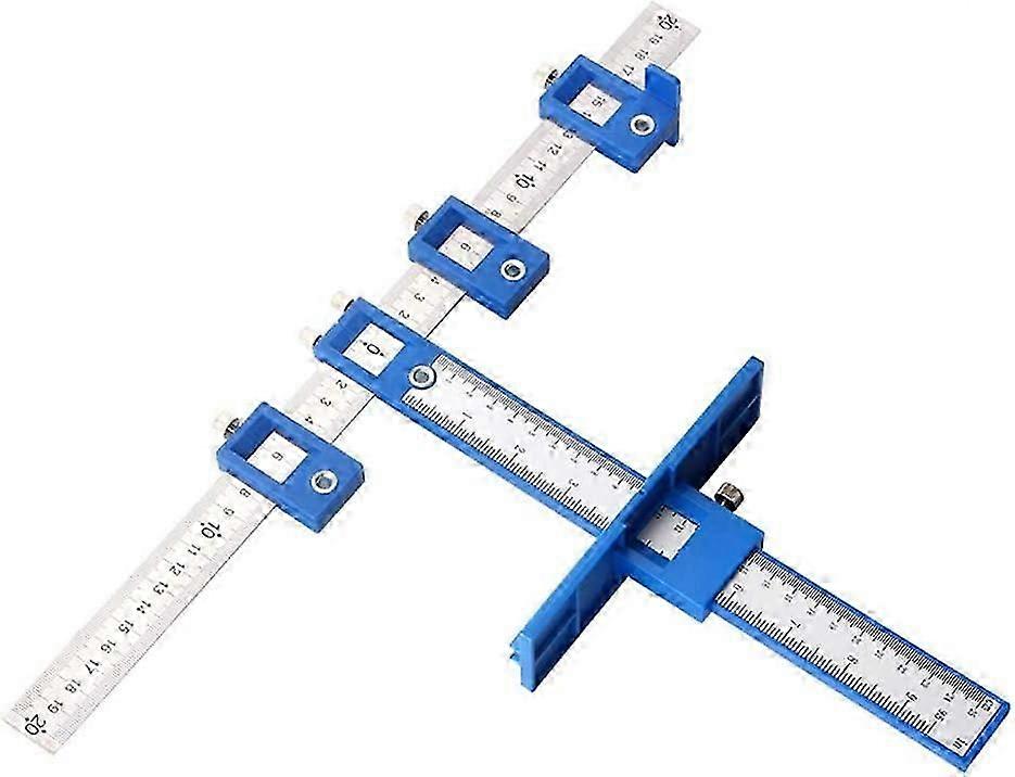 Punching Jig for Wood, Adjustable Cabinet Drilling Jig, Drilling Guide for Installing Handles, Knobs on Doors, Drawer