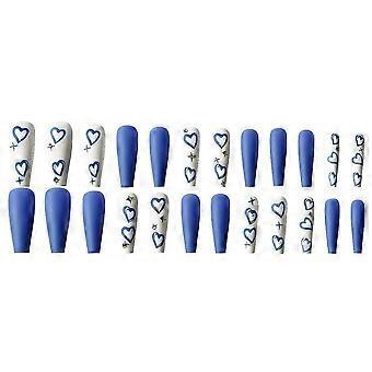 Matte Fake Nail Fai Da Te Rimovibile Dolce Stile Chiodo Sicuro Robusto Materiale Colla Modelli
