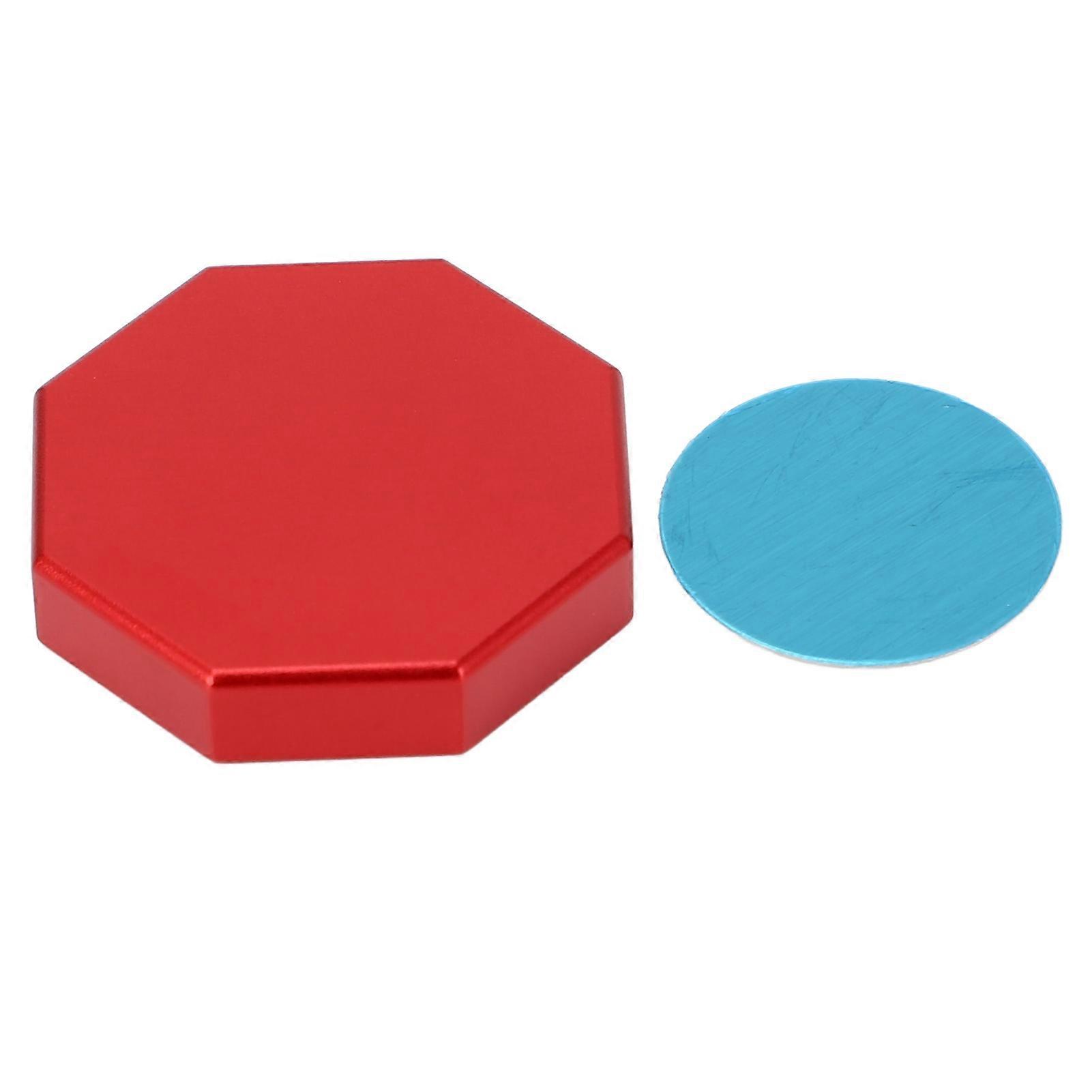 Magnetic Pool Cue Chalk Box Octagonal Mini Portable Billiard Chalk Case Universal for Octagonal Round Chalk Red