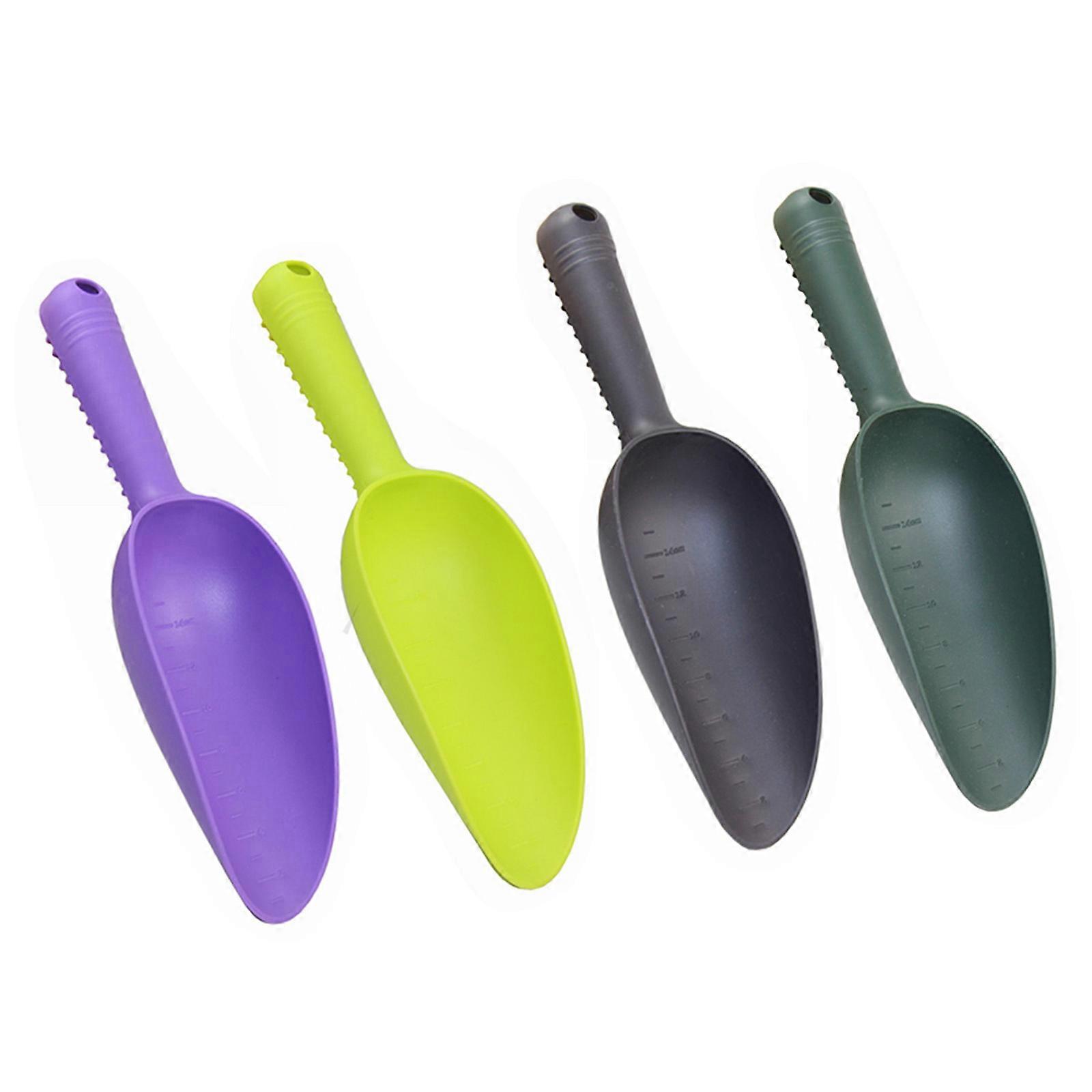 4-Pack Plastic Garden Shovel with Scale, Ideal for Soil Work