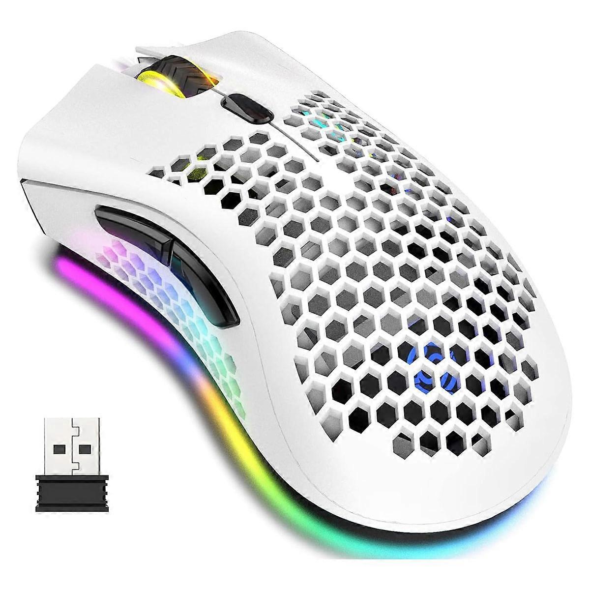 Gaming Mouse, Wireless Gaming Mouse, Rechargeable and Adjustable Computer Mouse