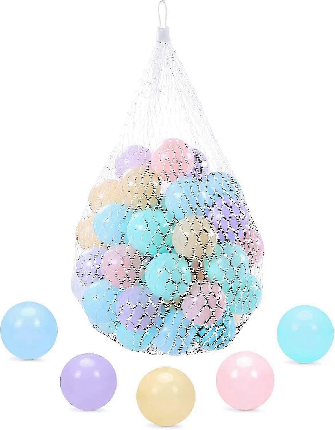 الكرة حفرة كرات ماكارون متعددة الألوان 50pcs غير سامة مجانا Bpa كرات بلاستيكية ناعمة لعب للكرة حفرة لعب خيمة الطفل بلاي هاوس بلاي بيت تجمع حفلة عيد ميلاد D