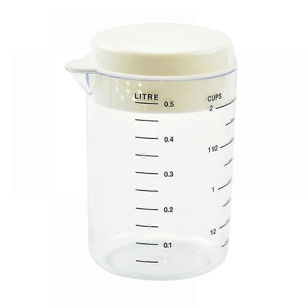 Plastic Measuring Cup With Lid, Kitchen Multi Scale Plastic Measuring Cup, Clear And Easy To Read Scale, Kitchen Measuring Tool3PCS