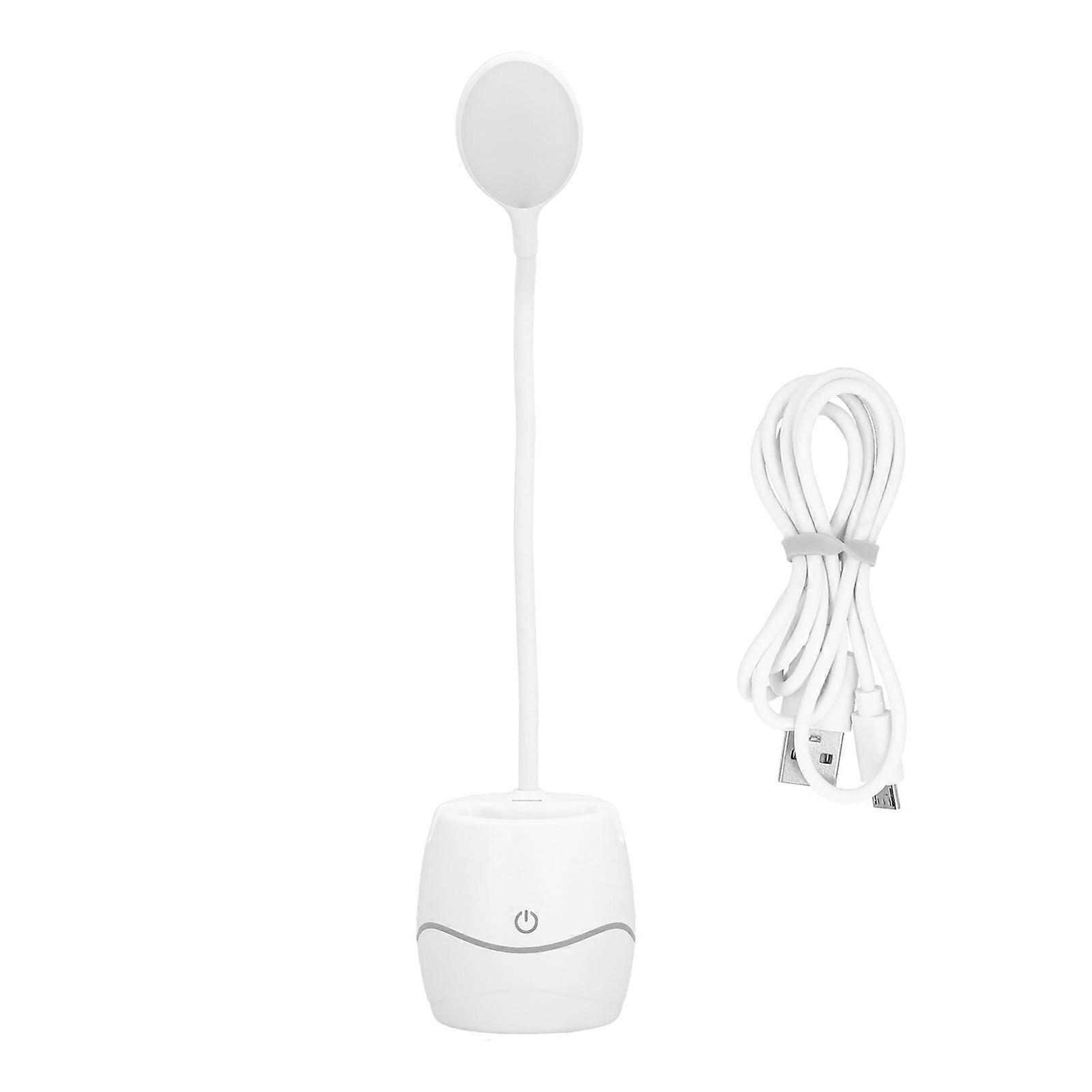 Desk Lamp with Pen Holder, Mobile Phone Holder, and Built-in Small Fan, Perfect for Study and Home Office, Touch Sensing with Three Gears of