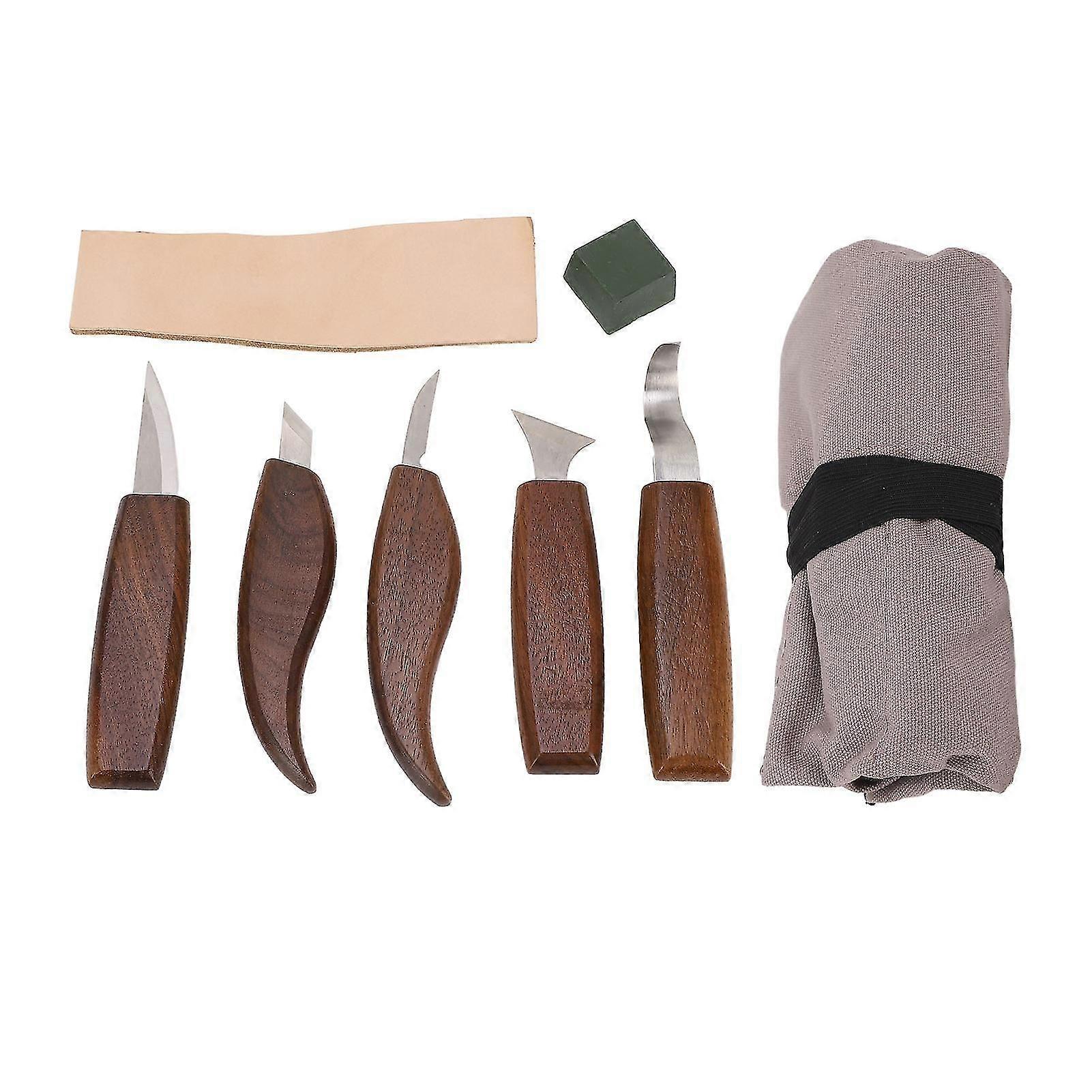 Walnut Wood Carving Knife Non Slip Handle, Comfortable Whittling Tool for Woodworking, Precision Carving, Durable & Ergonomic Design for Crafting