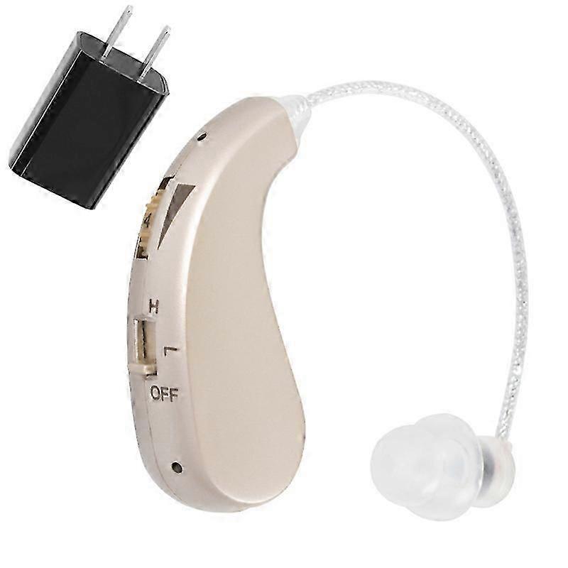 Behind the Ear Hearing Aids Rechargeable Sound Amplifier Elderly Deafness Help
