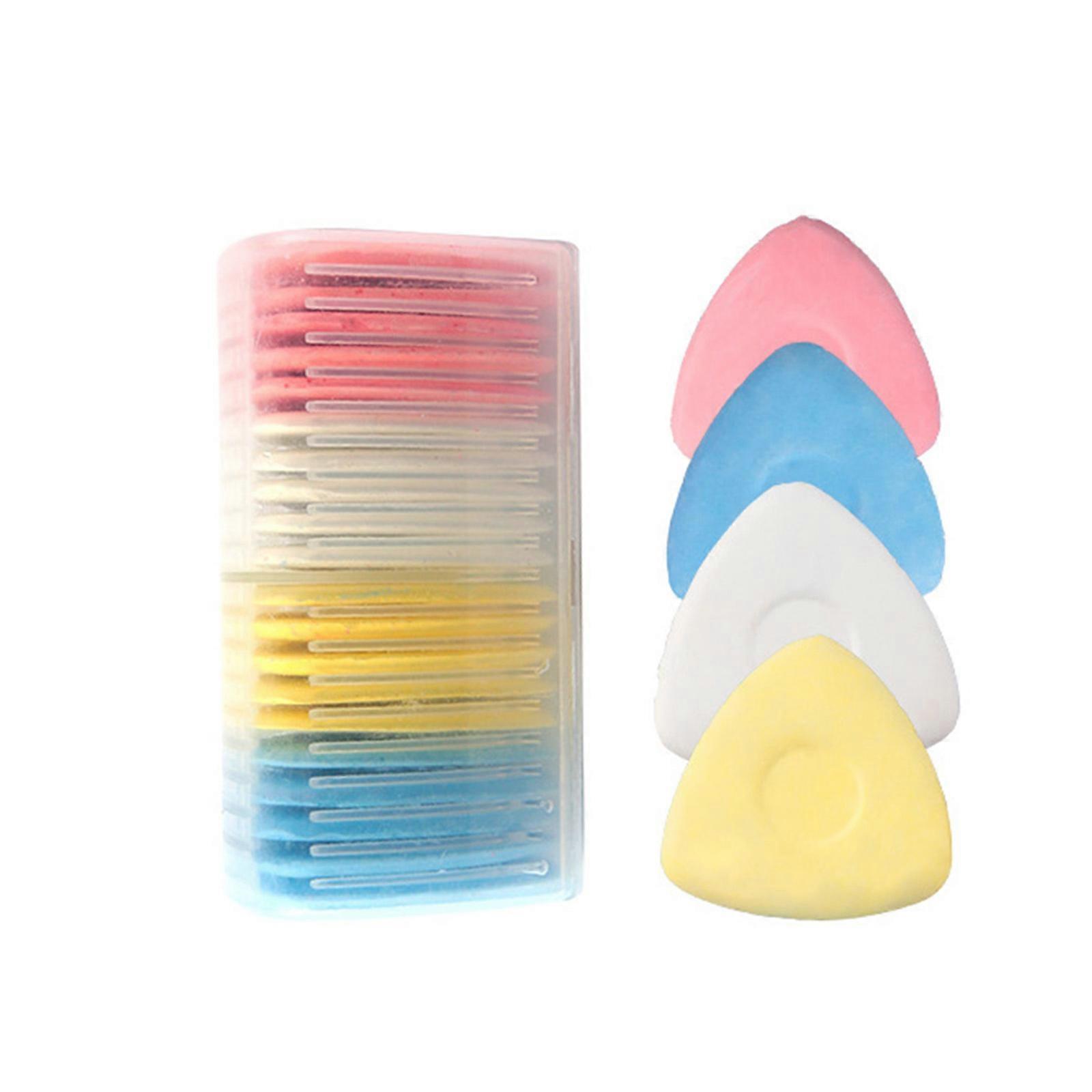 20/30PCS Professional Tailors Chalk Triangular Tailoring Chalk Marker Sewing Fabric Chalk with Plastic Storage Box
