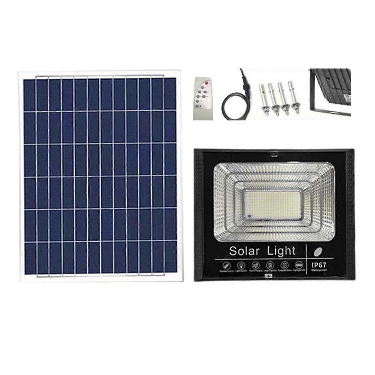 Solar Spotlight SolarFlood ControlLight 114LED 65W Outdoor Waterproof Street Lighting Adjustable Angle Remote Control