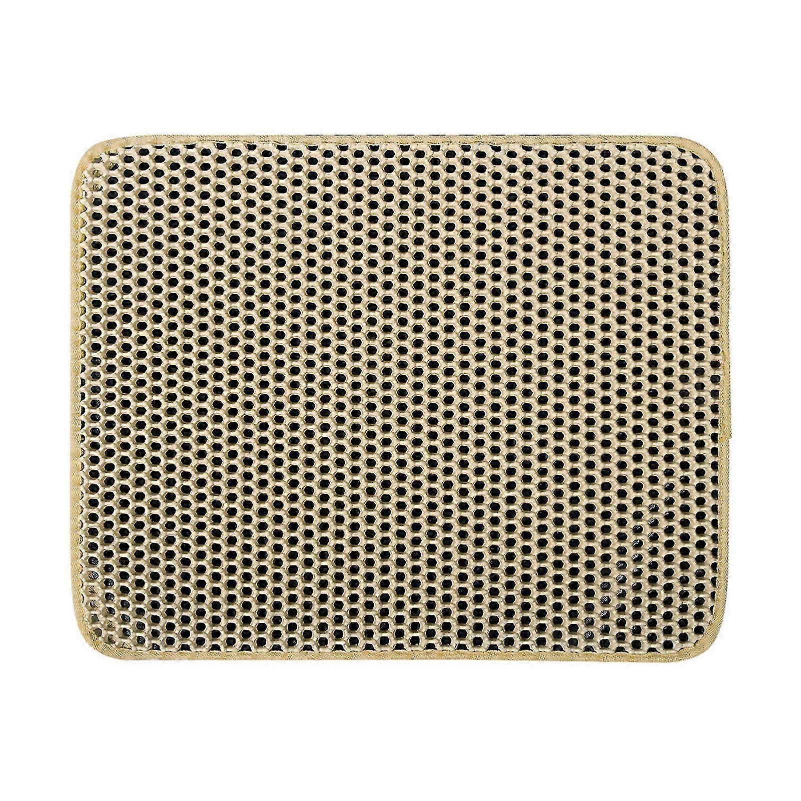 Breathable Cat Litter Mat Double Layer Structure Waterproof Hassle-free Easy to Clean Pocket Design Floor Mat for Home Pet