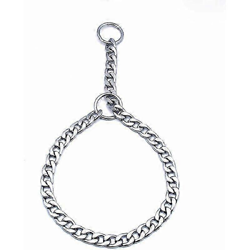 Solid Iron Dog Collar Adjustable Metal Chain Large Pet Training Collar