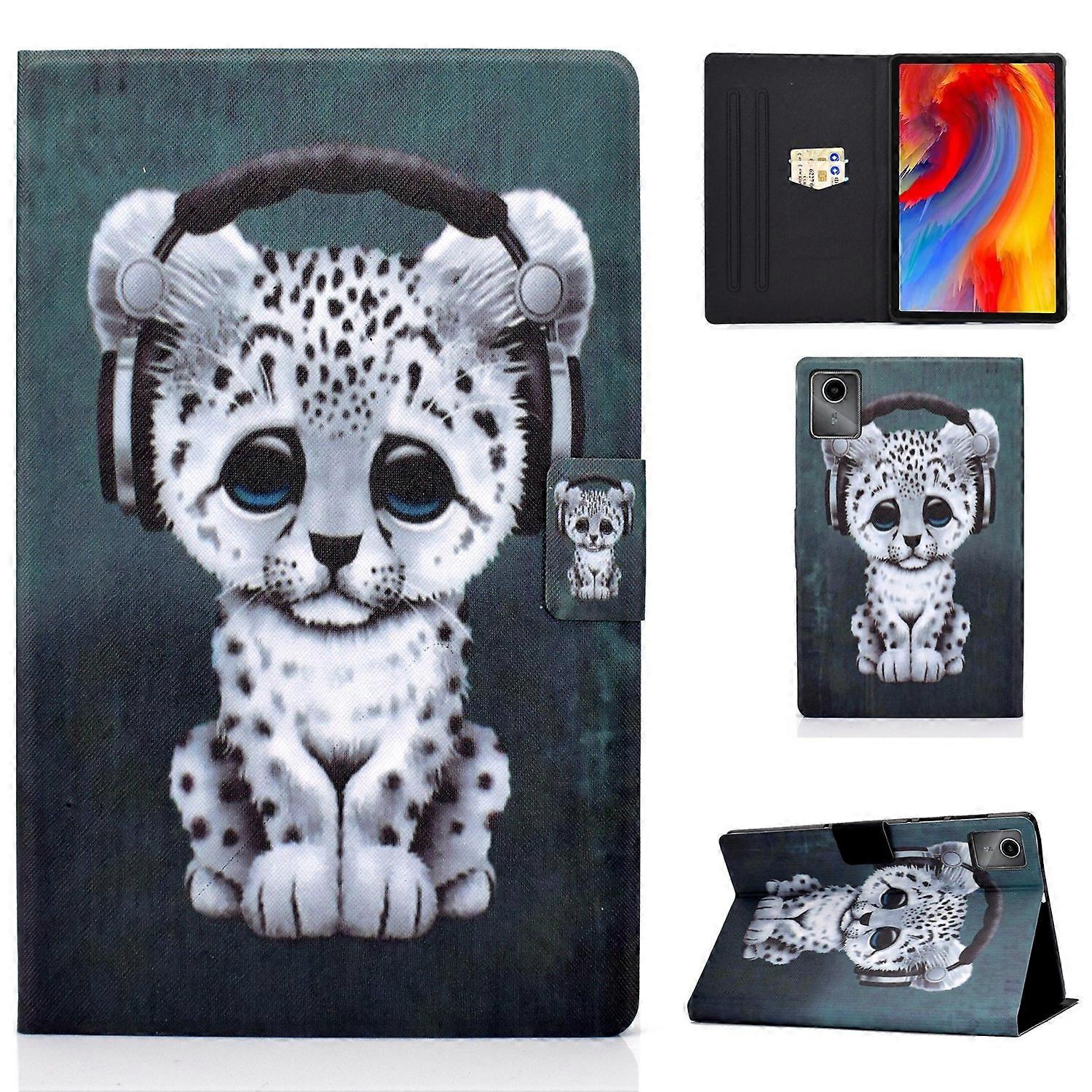 Electric Pressed Colored Drawing Smart Leather Tablet Case