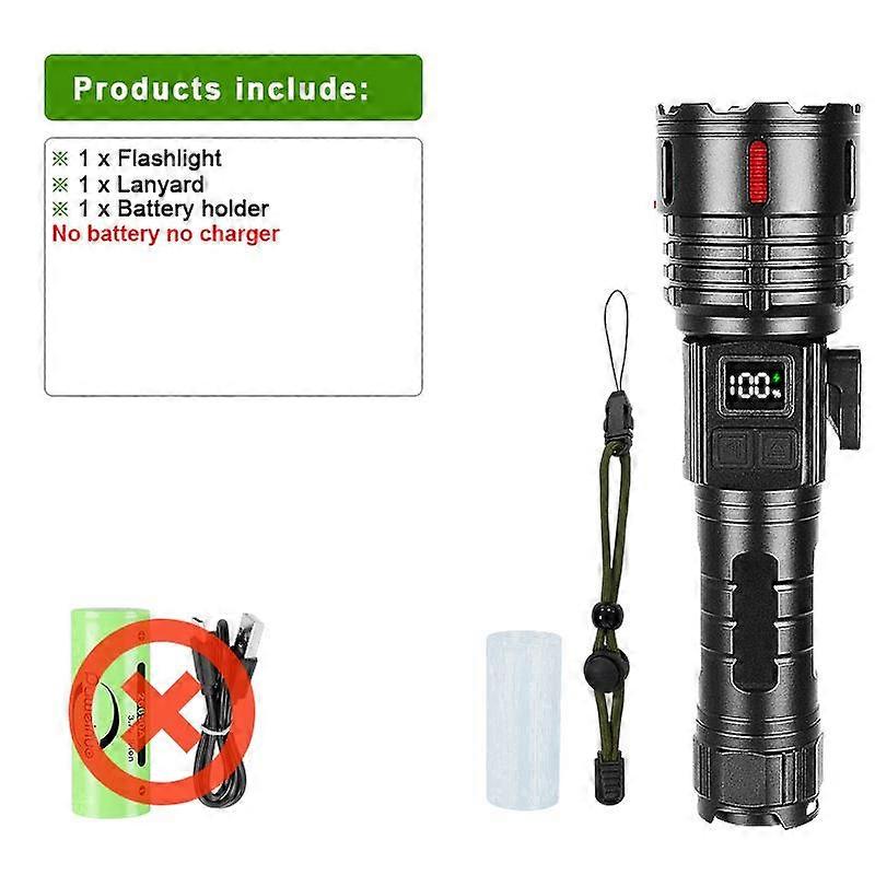 10000LM 5000mAh High Power Rechargeable LED Flashlight Rechargeable Ultra Powerful Led Torch Long Range 2000M With Magnet Lantern