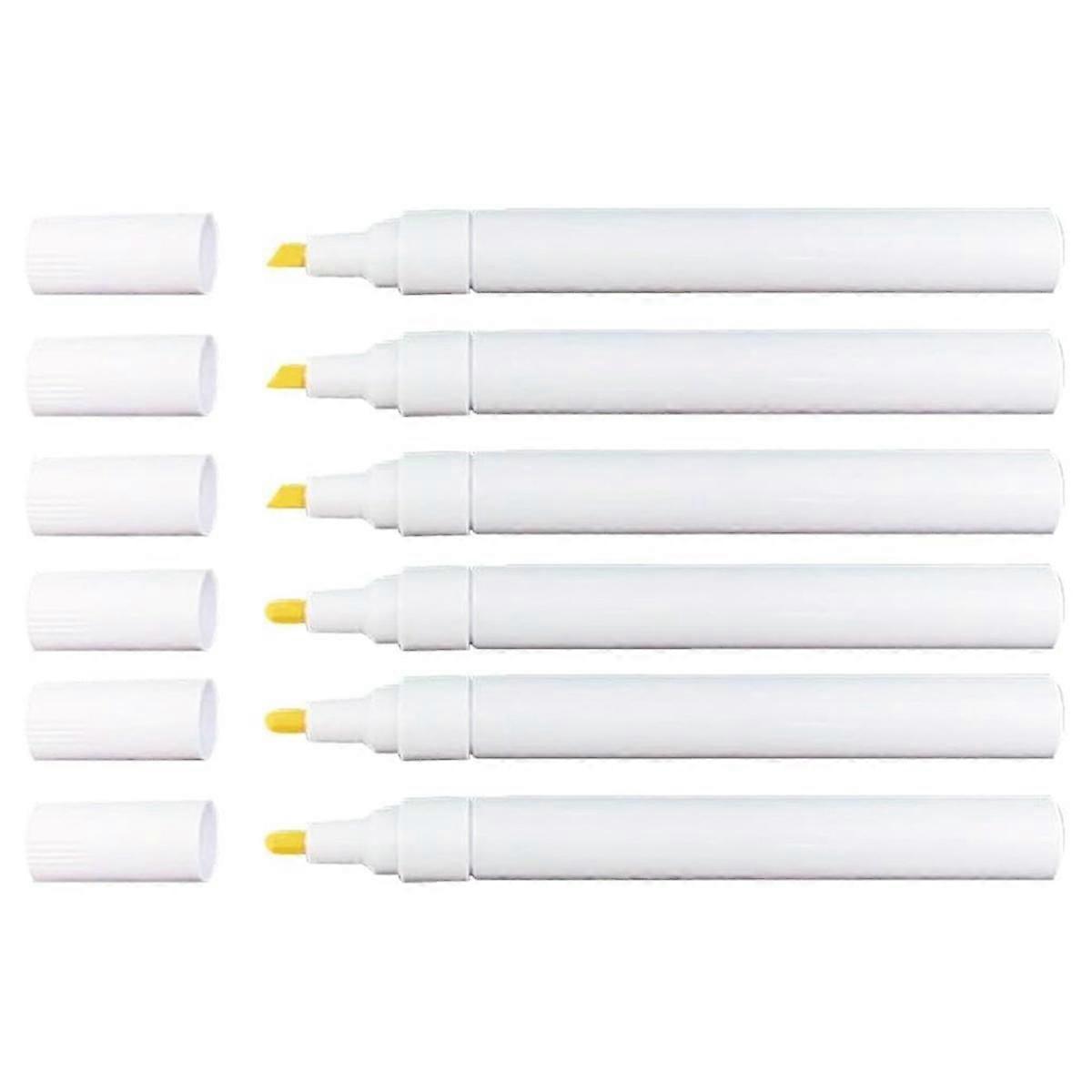 6 Pack Empty Refillable Paint Pens, 3mm/6mm Round and Slanted Tips for Painting Graffiti Artist Wor
